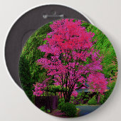 Psychedelischer Baum-Anstecknopf Button (Vorne & Hinten)