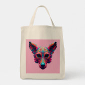Psychedelischer bester Freund - Hundedesign-T-Shir Tragetasche (Rückseite)