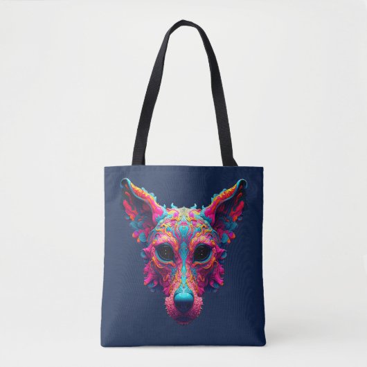 Psychedelischer bester Freund - T-Shirt mit Hunded Tasche (Vorderseite)