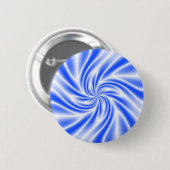 Psychedelischer blauer Strudel Button (Vorne & Hinten)