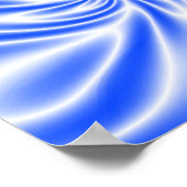 Psychedelischer blauer Strudel Poster (Ecke)