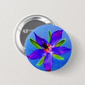 Psychedelischer Borage Button (Vorne & Hinten)