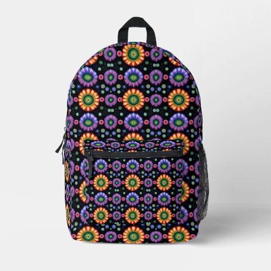 Psychedelischer Burst Bedruckter Rucksack (Vorderseite)