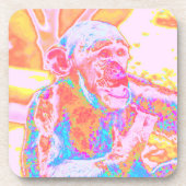 Psychedelischer Chimp Getränkeuntersetzer (Vorderseite)