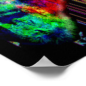 Psychedelischer Chimp v1 Poster (Ecke)