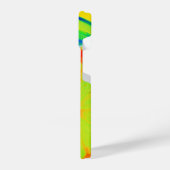 Psychedelischer Citrus Pop Art mit Initialen iPhone Hülle (Linke Seite)