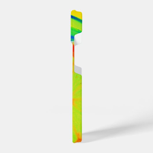 Psychedelischer Citrus Pop Art mit Initialen iPhone Hülle (Linke Seite)