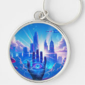 Psychedelischer City-Schlüsselanhänger | Dritte Se Schlüsselanhänger (Vorne)