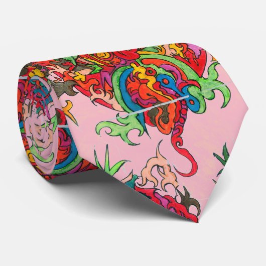 Psychedelischer Drache Krawatte (Gerollt)
