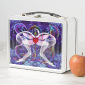 "Psychedelischer Drachenfliegenwald" Metall Brotdose (Beispiel)