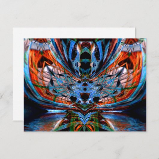 Psychedelischer DragonFly Postcard Postkarte (Vorne/Hinten)