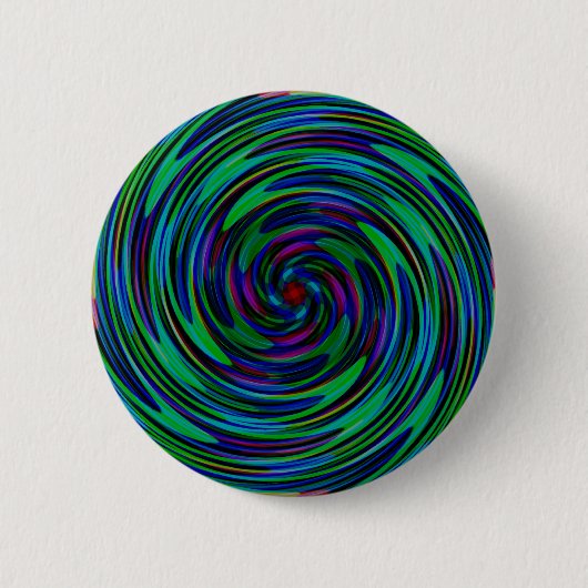 Psychedelischer dunkler Wirbel Button (Vorderseite)