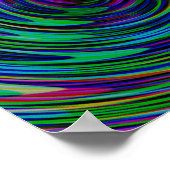 Psychedelischer dunkler Wirbel Poster (Ecke)