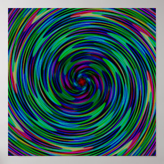 Psychedelischer dunkler Wirbel Poster