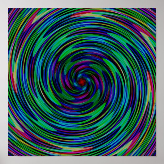 Psychedelischer dunkler Wirbel Poster (Vorne)