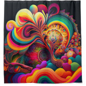 Psychedelischer Duschvorhang (Vorderseite)