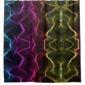 Psychedelischer Duschvorhang mit lebendigen Neonwe (Vorderseite)