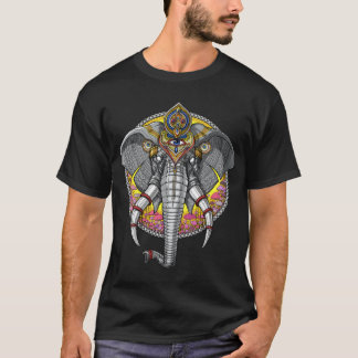 Psychedelischer Elefant Ganesha T-Shirt