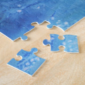 Psychedelischer Elefant im blau-grünen Weltraum Puzzle (Seite)