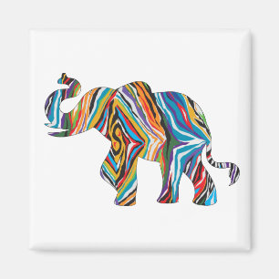 psychedelischer Elefant Magnet