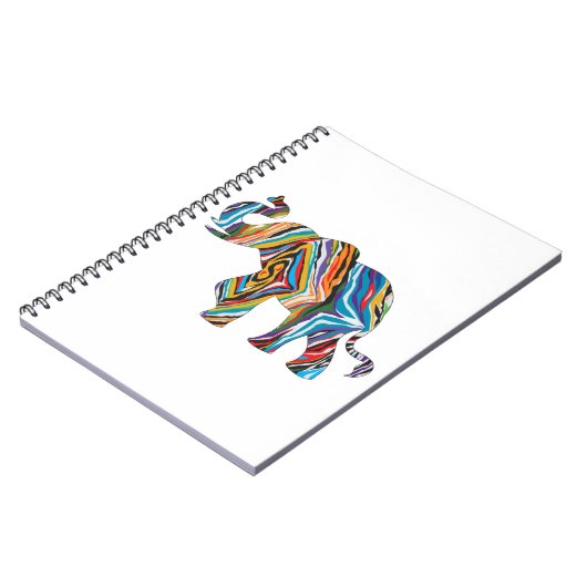 psychedelischer Elefant Notizblock (Linke Seite)