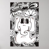 Psychedelischer Elephant Poster (Vorne)