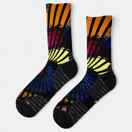 Psychedelischer farbiger Swirl Socken (Links)