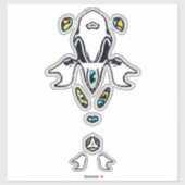 Psychedelischer Fisch Aufkleber (Blatt)