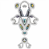 Psychedelischer Fisch Aufkleber (Vorderseite)