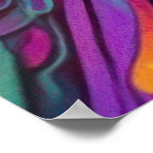 Psychedelischer Fisch Poster (Ecke)