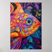 Psychedelischer Fisch Poster (Vorne)