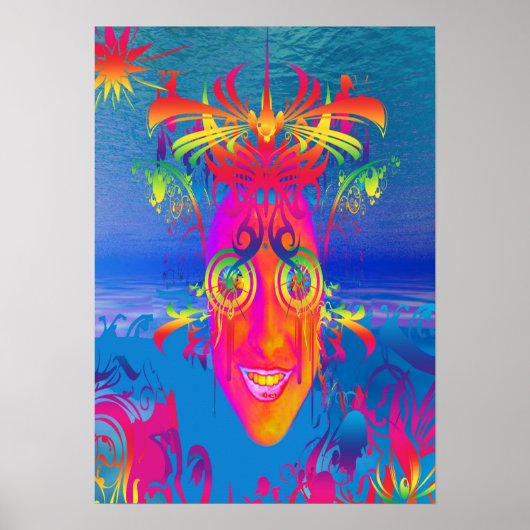 Psychedelischer Fisch Poster (Vorne)