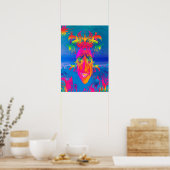 Psychedelischer Fisch Poster (Küche)