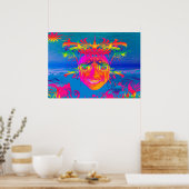 Psychedelischer Fisch Poster (Küche)