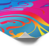 Psychedelischer Fisch Poster (Ecke)