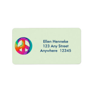 Psychedelischer Frieden Adressaufkleber