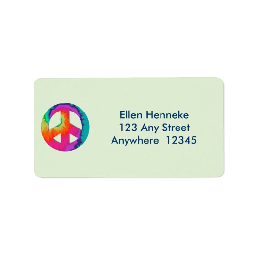 Psychedelischer Frieden Adressaufkleber (Vorne)
