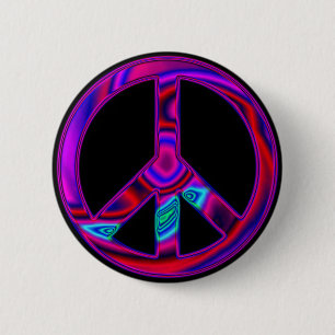 Psychedelischer Frieden Button