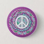 Psychedelischer Frieden Button (Vorderseite)