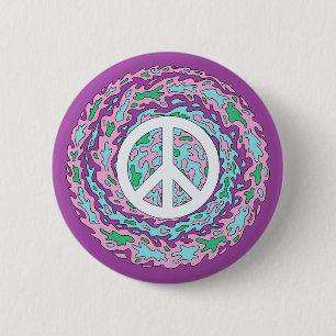 Psychedelischer Frieden Button