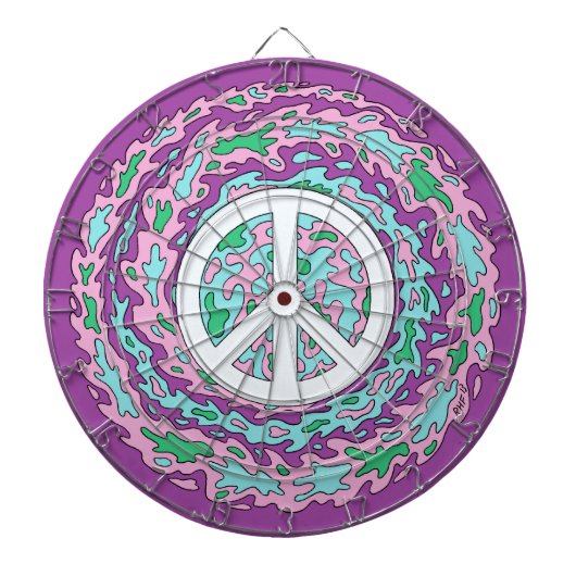Psychedelischer Frieden Dartscheibe (vorne)