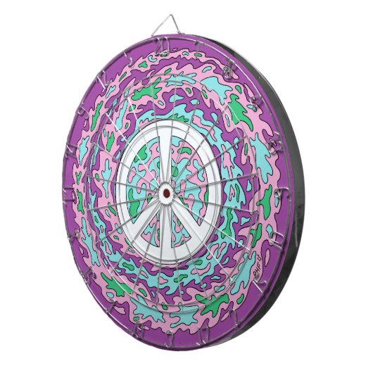 Psychedelischer Frieden Dartscheibe (Vorderseite rechts)