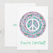 Psychedelischer Frieden Einladung (Vorne/Hinten)