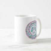 Psychedelischer Frieden Kaffeetasse (VorderseiteRechts)