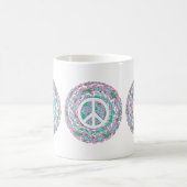 Psychedelischer Frieden Kaffeetasse (Mittel)