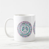 Psychedelischer Frieden Kaffeetasse (Links)