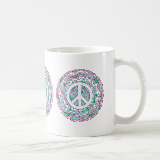 Psychedelischer Frieden Kaffeetasse (Rechts)