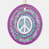 Psychedelischer Frieden Keramik Ornament (Links)