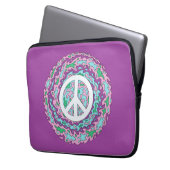 Psychedelischer Frieden Laptopschutzhülle (Vorderseite Links)