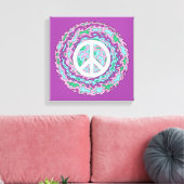 Psychedelischer Frieden Leinwanddruck (Insitu (Wohnzimmer))